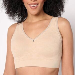 Breezies Seamless Floral Jacquard Wirefree T-Shirt Bra